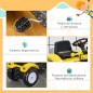 Tractor a Pedales para Niños a partir de 3 Años Excavadora con Pala Delantera Carga 35 kg 114x41x52 cm Amarillo