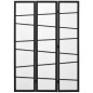 Biombo de 3 Paneles Divisor de Habitación Plegable 120x170 cm Separador de Ambientes para Oficina Salón Negro y Blanco