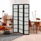 Biombo de 3 Paneles Divisor de Habitación Plegable 120x170 cm Separador de Ambientes para Oficina Salón Negro y Blanco Biombo de 3 Paneles Divisor de Habitación Plegable 120x170 cm Separador de Ambientes para Oficina Salón Negro y Blanco