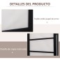 Biombo de 3 Paneles Divisor de Habitación Plegable 120x170 cm Separador de Ambientes para Oficina Salón Negro y Blanco
