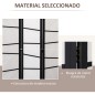 Biombo de 3 Paneles Divisor de Habitación Plegable 120x170 cm Separador de Ambientes para Oficina Salón Negro y Blanco