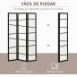 Biombo de 3 Paneles Divisor de Habitación Plegable 120x170 cm Separador de Ambientes para Oficina Salón Negro y Blanco