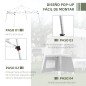 Carpa Plegable con 2 Paredes Laterales 2,89x2,89m Cenador Pabellón de Jardín Altura Ajustable Protección UV50+ Blanco Carpa Plegable con 2 Paredes Laterales 2,89x2,89m Cenador Pabellón de Jardín Altura Ajustable Protección UV50+ Blanco
