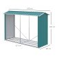 Casetilla para Leña de Acero Galvanizado Leñero Exterior Cobertizo de Almacenamiento de Troncos con Techo para Jardín Terraza 24 Casetilla para Leña de Acero Galvanizado Leñero Exterior Cobertizo de Almacenamiento de Troncos con Techo para Jardín Terraza 24