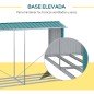 Casetilla para Leña de Acero Galvanizado Leñero Exterior Cobertizo de Almacenamiento de Troncos con Techo para Jardín Terraza 24 Casetilla para Leña de Acero Galvanizado Leñero Exterior Cobertizo de Almacenamiento de Troncos con Techo para Jardín Terraza 24
