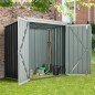 Cobertizo de Jardín de Exterior 1,26 m² 147x86x134cm con 2 Puertas y Cerradura para Almacenamiento de Herramientas Negro Cobertizo de Jardín de Exterior 1,26 m² 147x86x134cm con 2 Puertas y Cerradura para Almacenamiento de Herramientas Negro