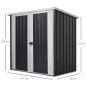 Cobertizo de Jardín de Exterior 1,26 m² 147x86x134cm con 2 Puertas y Cerradura para Almacenamiento de Herramientas Negro Cobertizo de Jardín de Exterior 1,26 m² 147x86x134cm con 2 Puertas y Cerradura para Almacenamiento de Herramientas Negro