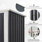 Cobertizo de Jardín de Exterior 1,26 m² 147x86x134cm con 2 Puertas y Cerradura para Almacenamiento de Herramientas Negro Cobertizo de Jardín de Exterior 1,26 m² 147x86x134cm con 2 Puertas y Cerradura para Almacenamiento de Herramientas Negro