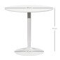 Mesa de Comedor Redonda Mesa de Cocina para 2 Personas con Base de Acero y Almohadilla Antideslizante Ø80x75 cm Blanco