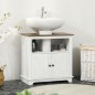 Mueble para Debajo del Lavabo de Madera Armario de Baño de Suelo Mueble Bajo Lavabo Pie con 2 Puertas 60x30x60 cm Blanco Mueble para Debajo del Lavabo de Madera Armario de Baño de Suelo Mueble Bajo Lavabo Pie con 2 Puertas 60x30x60 cm Blanco