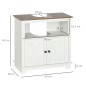 Mueble para Debajo del Lavabo de Madera Armario de Baño de Suelo Mueble Bajo Lavabo Pie con 2 Puertas 60x30x60 cm Blanco Mueble para Debajo del Lavabo de Madera Armario de Baño de Suelo Mueble Bajo Lavabo Pie con 2 Puertas 60x30x60 cm Blanco