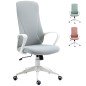 Silla de Oficina Giratoria Altura Ajustable con Reposabrazos Función de Basculante Respaldo Alto 62x56x110-119,5cm Gris