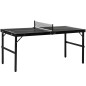 Mesa de Ping Pong Plegable con Marco de Aluminio y Red para Interiores y Exteriores 152x76x72 cm Negro