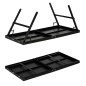Mesa de Ping Pong Plegable con Marco de Aluminio y Red para Interiores y Exteriores 152x76x72 cm Negro