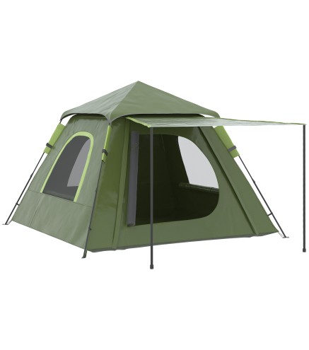 Tienda de Camping Pop-up para 2-3 Personas Impermeable 2000 mm con Bolsa de Trasporte 210x210x150 cm Verde