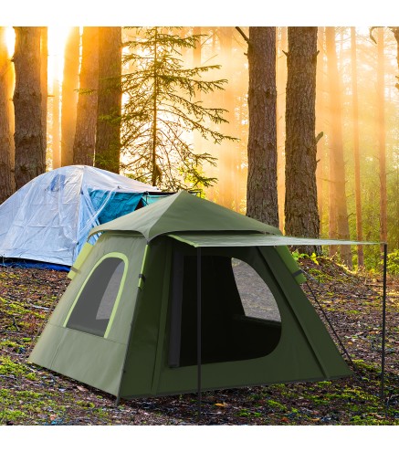 Tienda de Camping Pop-up para 2-3 Personas Impermeable 2000 mm con Bolsa de Trasporte 210x210x150 cm Verde