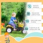 Tractor a Pedales para Niños de 3 Años Excavadora Infantil con Remolque Extraíble y Pala Delantera 167x41x52 cm Amarillo