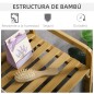 Cesto de Ropa Sucia de Bambú Cesto para la Colada con 2 Bolsas Extraíbles y Estante para Baño 63,5x33x73 cm Natural y Gris