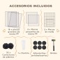 Valla para Mascotas DIY con 20 Paneles Parque para Animales Pequeños Jaula Modular para Cobayas 175x70x45 cm Blanco
