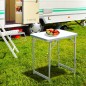 Mesa Plegable de Picnic como una maleta para playa camping 60x45x64cm Aluminio Altura Ajustable