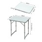 Mesa Plegable de Picnic como una maleta para playa camping 60x45x64cm Aluminio Altura Ajustable