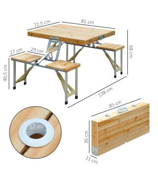 Mesa Plegable de Camping
