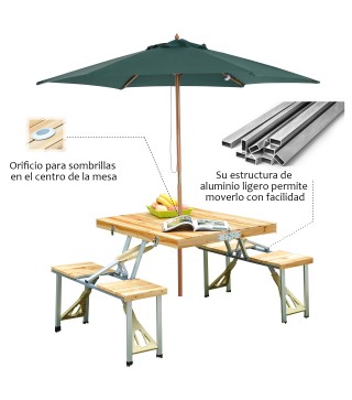 Mesa Plegable de Camping