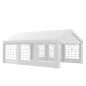 Carpa para Fiesta Cochera Gazebo 6x4m Pergola Cenador Pabellón 4 Paneles Laterales Ventanas Anti-UV para Eventos Bodas Acero PE