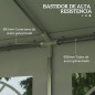 Carpa para Fiesta Cochera Gazebo 6x4m Pergola Cenador Pabellón 4 Paneles Laterales Ventanas Anti-UV para Eventos Bodas Acero PE