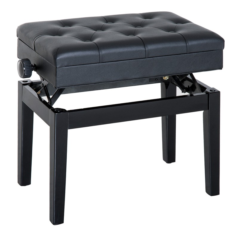 Banqueta para Piano Banco para Piano con Ajustable en Altura de 48 a 58 cm Espacio de Almacenamiento Patas de Madera Taburete pa Banqueta para Piano Banco para Piano con Ajustable en Altura de 48 a 58 cm Espacio de Almacenamiento Patas de Madera Taburete pa