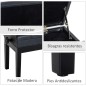 Banqueta para Piano Banco para Piano con Ajustable en Altura de 48 a 58 cm Espacio de Almacenamiento Patas de Madera Tab