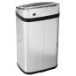 Papelera 30L Cubo de Basura con Sensor Detector de Movimiento Automático de Acero Inoxidable 33x25x58 cm Plata y Negro