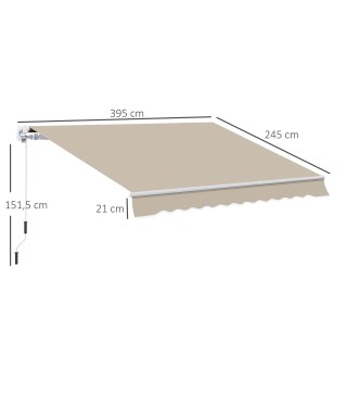 Toldo Manual Plegable