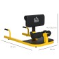 3-en-1 Máquina Equipo de Sentadilla para Ejercicios Abdominales Tablero Supino Multifuncional Ayuda en Cuclillas Equipo Amarillo