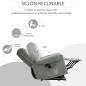 Sillón de Masaje Relax Sillón Levantapersonas con Reclinación Eléctrica hasta 135° Control Remoto y 8 Zonas de Masaje Ta