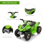 Quad Eléctrico para Niños de 18-36 Meses Vehículo Eléctrico Cuatrimoto a Batería 6V con Avance y Retroceso Carga Máx. 20 kg 72x4