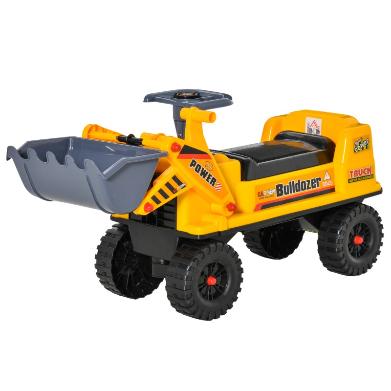 Camion Correpasillos Tractor sin Pedales para Niños de 2-3 Años con Pala Excavadora Espacio de Almacenaje Oculto y Bocina 70x26x Camion Correpasillos Tractor sin Pedales para Niños de 2-3 Años con Pala Excavadora Espacio de Almacenaje Oculto y Bocina 70x26x
