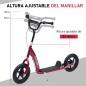 Patinete para Niños de 5-12 Años Scooter de 2 Ruedas Grandes de 12 Pulgadas con Freno y Manillar Ajustable en Altura Carga Máx.