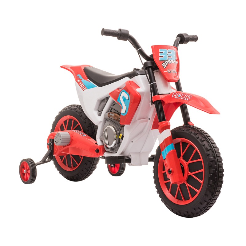 Moto Eléctrica para Niños de +3 Años 12V Moto de Juguete Infantil con 2 Ruedas de Equilibrio Velocidad 3-8 km/h Arranque Suave 1