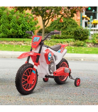 Moto Eléctrica para Niños de +3 Años 12V Moto de Juguete Infantil con 2 Ruedas de Equilibrio Velocidad 3-8 km/h Arranque Suave 1
