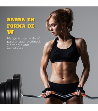 Barra de Pesas con 8 Discos