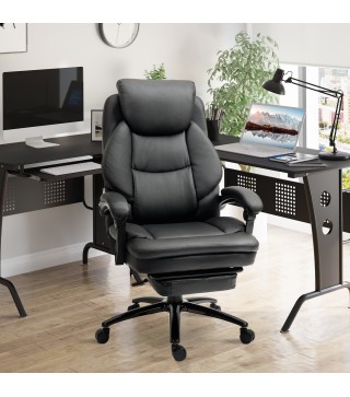 Silla de Oficina Ergonómica Silla de Escritorio Ajustable en Altura con Respaldo Inclinable hasta 130° Función Basculante y Resp