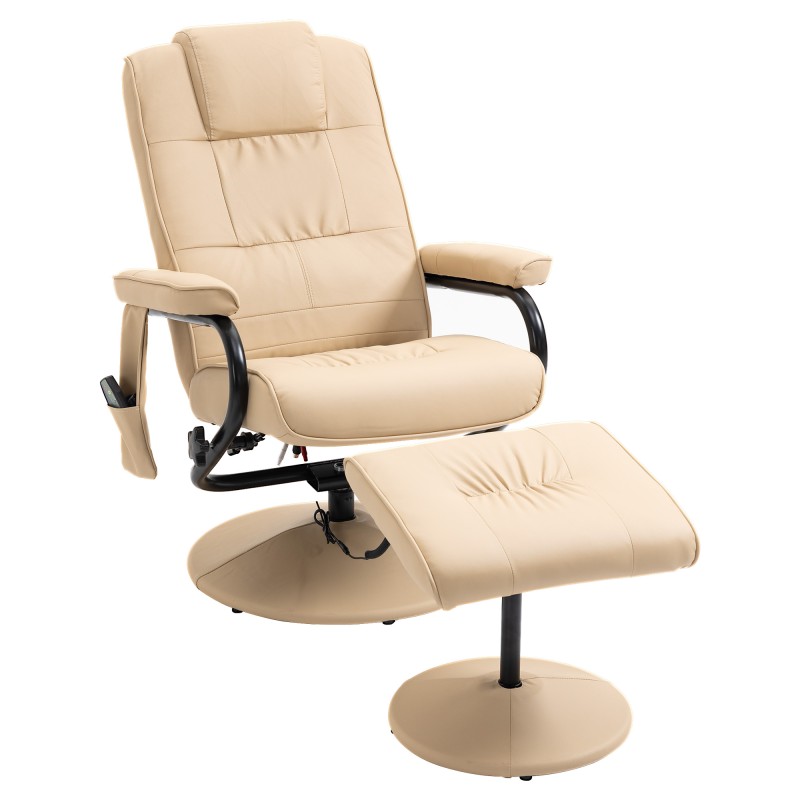 Sillón Relax Reclinable con Reposapiés Sillón de Masaje Eléctrico con 10 Puntos de Masaje Sillón Relax Giratorio con Mando a Dis Sillón Relax Reclinable con Reposapiés Sillón de Masaje Eléctrico con 10 Puntos de Masaje Sillón Relax Giratorio con Mando a Dis