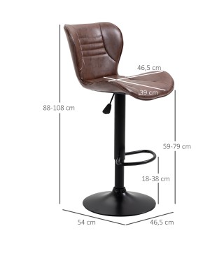 Juego de 2 Taburetes de Bar