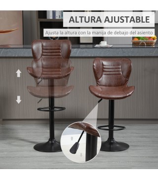 Juego de 2 Taburetes de Bar