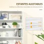 Vitrina Armario de Libros con 4 Puertas y Estantes Ajustables Estilo Moderno Armario de Cocina para Salón Cocina Oficina Dormito