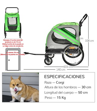 Remolque de Bicicleta Perros