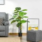 Árbol Tropical Decorativo Altura 120 cm con 20 Hojas para Hogar Salón Dormitorio Verde