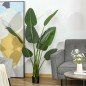 Planta Artificial Bananera de 160 cm con Maceta y 10 Hojas Realistas Planta Tropical Sintética para Decoración en Interior y Ext Planta Artificial Bananera de 160 cm con Maceta y 10 Hojas Realistas Planta Tropical Sintética para Decoración en Interior y Ext
