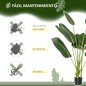 Planta Artificial Bananera de 160 cm con Maceta y 10 Hojas Realistas Planta Tropical Sintética para Decoración en Interior y Ext Planta Artificial Bananera de 160 cm con Maceta y 10 Hojas Realistas Planta Tropical Sintética para Decoración en Interior y Ext